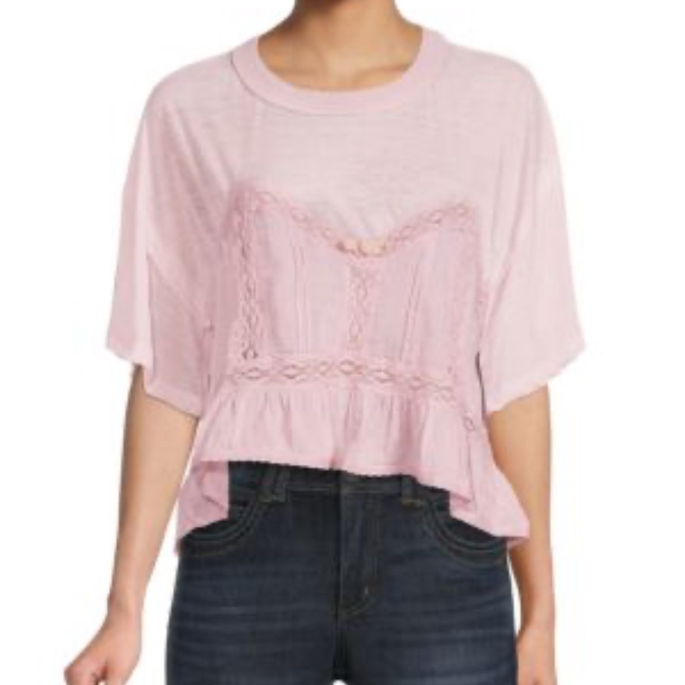 Free People Pink Crop Top